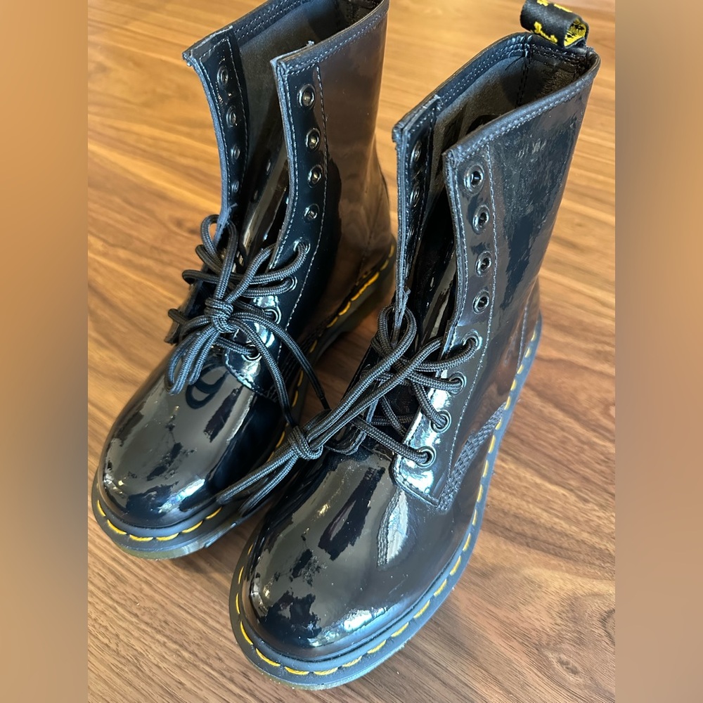 Patent Leather Dr. Marten Boots - Picture 4 of 6